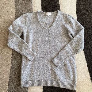 Loft gray v neck sweater